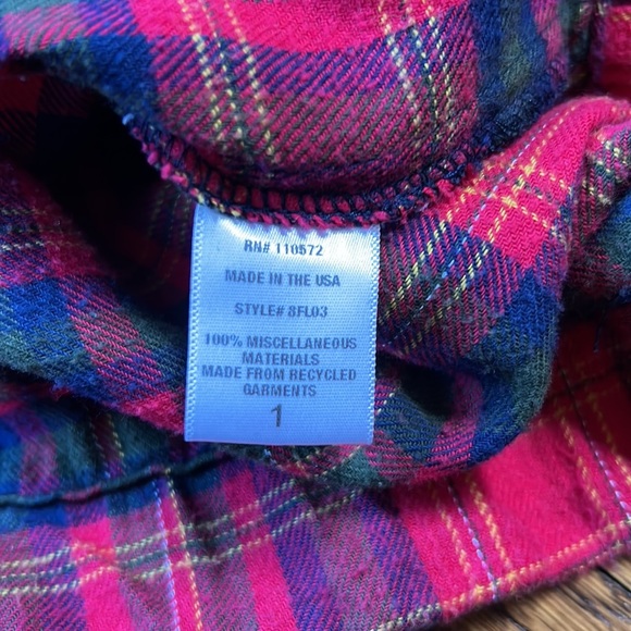 Re Collection Elastic Waist Flannel Shirt Size XS/S - Picture 10 of 13
